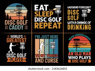 Disc Golf T-shirt Design Template