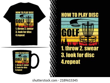 Disc Golf T-shirt Design Template