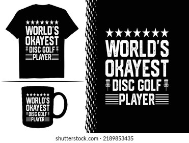 Disc Golf T-shirt Design Template