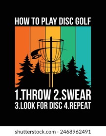 DISC GOLF T-SHIRT DESIGN VECTOR ILLUSTRATION