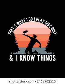 DISC GOLF T-SHIRT DESIGN VECTOR ILLUSTRATION