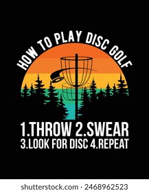 DISC GOLF T-SHIRT DESIGN VECTOR ILLUSTRATION