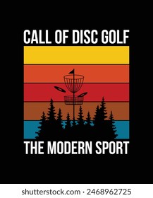 DISC GOLF T-SHIRT DESIGN VECTOR ILLUSTRATION
