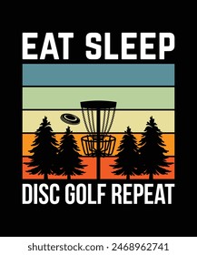 DISC GOLF T-SHIRT DESIGN VECTOR ILLUSTRATION