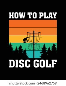DISC GOLF T-SHIRT DESIGN VECTOR ILLUSTRATION