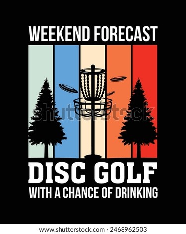 DISC GOLF T-SHIRT DESIGN VECTOR ILLUSTRATION