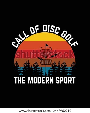 DISC GOLF T-SHIRT DESIGN VECTOR ILLUSTRATION