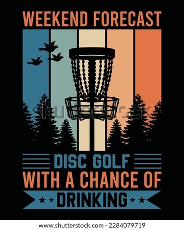 Disc Golf T-shirt vector, Typography T-shirt Design