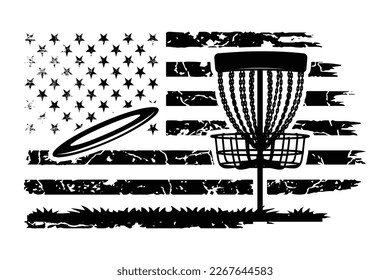 Disc Golf With USA Flag Design