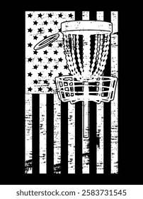 Disc Golf USA Flag Digital Cutting Files