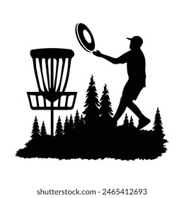 Icono de Arte vectorial de golf de disco y Diseño gráfico