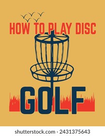 Disc Golf vector eps tshirt design 