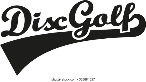 Disc golf word retro
