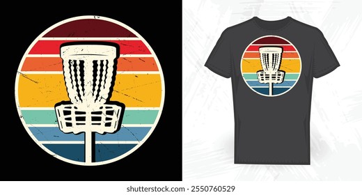 Disco Golfing Lover Engraçado Disco Golfer Vintage Disco Golf T-shirt Design