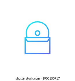Disc icon with blue gradient style