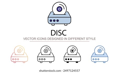 Diseño de icono de disco con fondo blanco