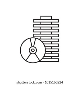 disc icon illustration isolated vector sign symbol