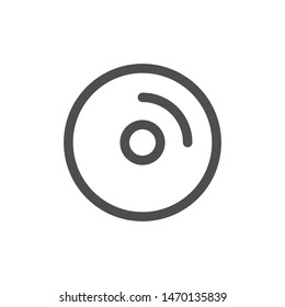 Disc icon isolated on white background. Multimedia symbol modern, simple, vector, icon for website design, mobile app, ui. Vector Illustration