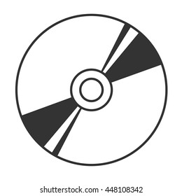 Disc icon isolated on a white background. Vector illustration.