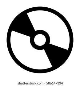 Disc icon isolated on a white background. Vector illustration.