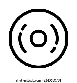 icono de disco o logotipo símbolo de signo aislado ilustración vectorial - iconos vectoriales de estilo negro de alta calidad
