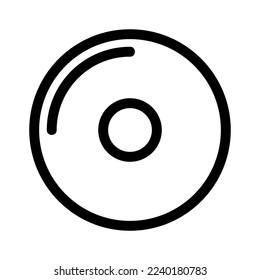 icono de disco o logotipo símbolo de signo aislado ilustración vectorial - iconos vectoriales de estilo negro de alta calidad
