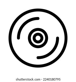 icono de disco o logotipo símbolo de signo aislado ilustración vectorial - iconos vectoriales de estilo negro de alta calidad
