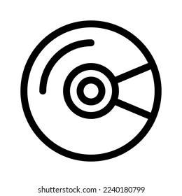 icono de disco o logotipo símbolo de signo aislado ilustración vectorial - iconos vectoriales de estilo negro de alta calidad
