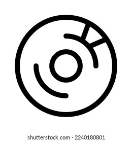 icono de disco o logotipo símbolo de signo aislado ilustración vectorial - iconos vectoriales de estilo negro de alta calidad
