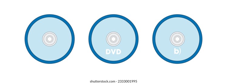 disc icon outline blue, disc logo vector design,vector, icon