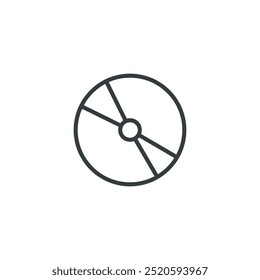 Disc icon, disc vector illustration