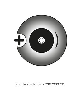 Icono de disco. Ilustración vectorial. EPS 10.