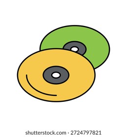 Icono de disco con fondo blanco Ilustración de stock de Vector
