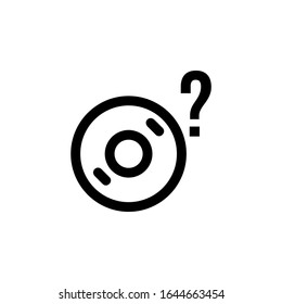 disc information icon. Perfect for application, web, logo and presentation template. icon design line style
