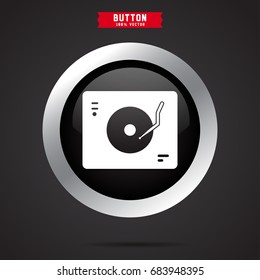 Disc jockey digital controllers icon