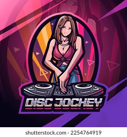Disc Jockey esport mascot logo design
