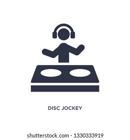 disc jockey icon. Simple element illustration from activities concept. disc jockey editable symbol design on white background. Can be use for web and mobile.