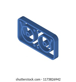 Disc jockey isometric left top view 3D icon