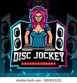 Disc jockey mascot. esport logo design