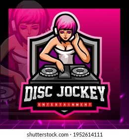 Disc jockey mascot. esport logo design