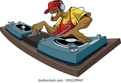 Disc Jockey with two Pick Up discs