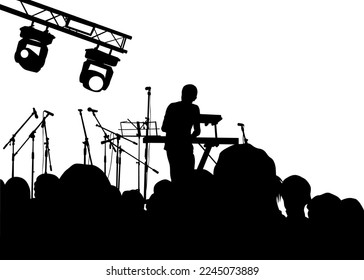 Disc jockeys for musical equipment on concert