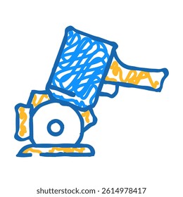 disc knife doodle icon sketch vector. disc knife sign. isolated symbol illustration