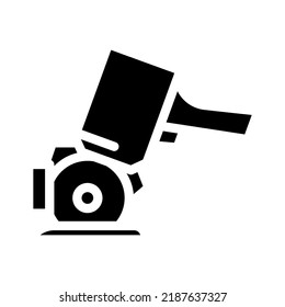 disc knife glyph icon vector. disc knife sign. isolated symbol illustration