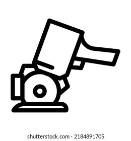 Scheibenmesser-Linie Symbol Vektor. Scheibenmesserzeichen. isoliertes Kontursymbol