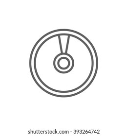 Icono de línea de disco.