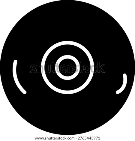 Disc Line Icon Vector Design