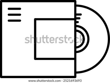 Disc Line vector Icon Design