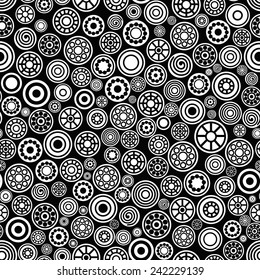 disc microscope vector seamless pattern