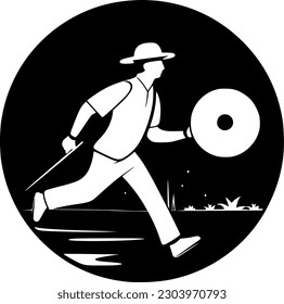 Disc - Minimalist and Flat Logo - Vector illustration